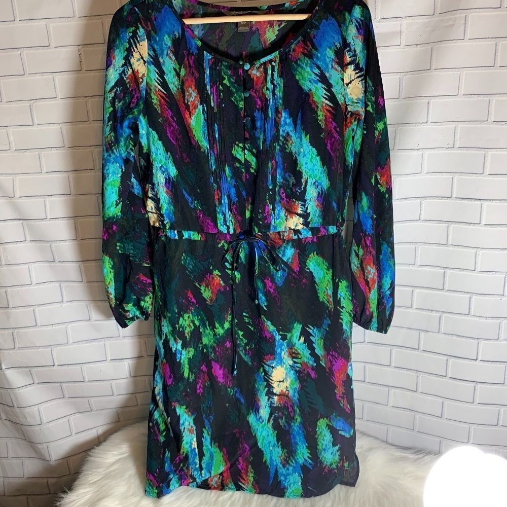 Charlie Jade Watercolor Print Dress Sz S‎